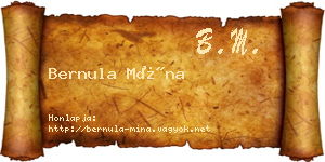 Bernula Mína névjegykártya